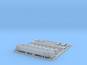 RhB B 541 01 Passenger Wagon, EW III Refit 2010 in Clear Ultra Fine Detail Plastic