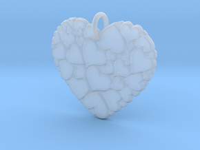 Heart of Hearts Pendant in Clear Ultra Fine Detail Plastic