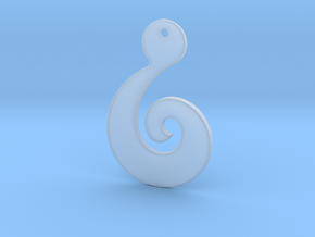 Maori Pendant - thick (5mm thick) in Clear Ultra Fine Detail Plastic