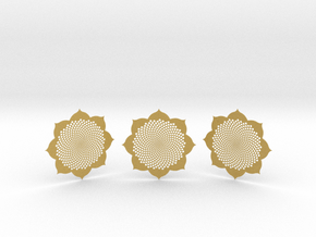 3 Fibocoasters in Tan Fine Detail Plastic