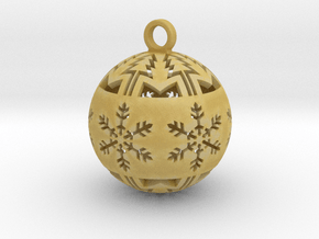 small christmas ball in Tan Fine Detail Plastic