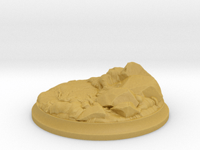 Lava Stones - 40 mm Base for Tabletop Games in Tan Fine Detail Plastic