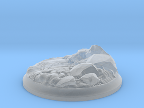 Lava Stones - 40 mm Base for Tabletop Games in Clear Ultra Fine Detail Plastic