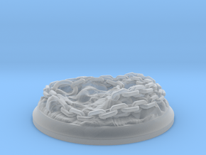 Lava Chains - 40 mm Base for Tabletop Games in Clear Ultra Fine Detail Plastic