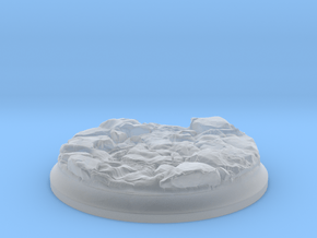 Lava Stream - 40 mm Base for Tabletop Games in Clear Ultra Fine Detail Plastic