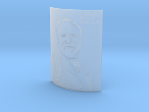 Andrew Carnegie CMU Curved Lithophane in Clear Ultra Fine Detail Plastic