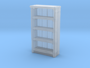 Wooden Bookcase in Clear Ultra Fine Detail Plastic