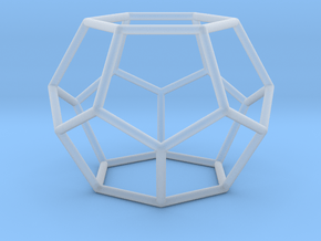 Fullerene with 14 faces in Clear Ultra Fine Detail Plastic