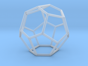 Fullerene with 15 faces in Clear Ultra Fine Detail Plastic