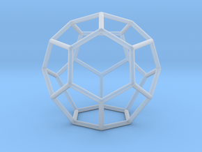 Fullerene with 16 faces, no. 1 in Clear Ultra Fine Detail Plastic