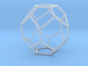 Fullerene with 17 faces, no. 1 in Clear Ultra Fine Detail Plastic