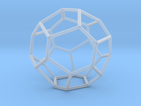 Fullerene with 17 faces, no. 2 in Clear Ultra Fine Detail Plastic