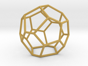 Fullerene with 17 faces, no. 3 in Tan Fine Detail Plastic