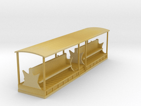 Tramway style coach (full open) in Tan Fine Detail Plastic