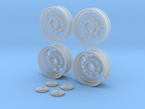 1:8 Wire Wheel set in Clear Ultra Fine Detail Plastic
