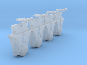 AB02 Split FR Wagon Axleboxes (SM32) in Clear Ultra Fine Detail Plastic