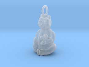 Cat and Mouse Buddha in Clear Ultra Fine Detail Plastic