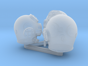 Diving helmet size test in Clear Ultra Fine Detail Plastic