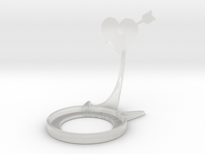 Valentine Arrow Heart in Clear Ultra Fine Detail Plastic