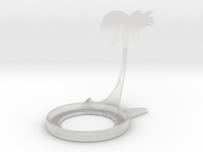 Dinosaur Triceratops in Clear Ultra Fine Detail Plastic