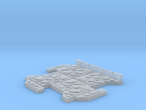 Small 3 way Dungeon Tile in Clear Ultra Fine Detail Plastic
