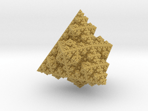 Sierpinski Tetrahedron (8.48 x 8.49 x 9 cm) in Tan Fine Detail Plastic