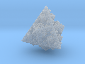 Sierpinski Tetrahedron (8.48 x 8.49 x 9 cm) in Clear Ultra Fine Detail Plastic