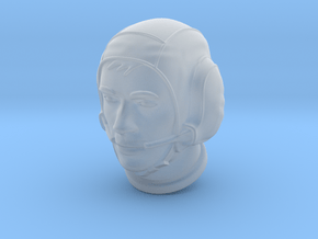 Astronaut Head with "Snoopy Cap" /  1:6 in Clear Ultra Fine Detail Plastic