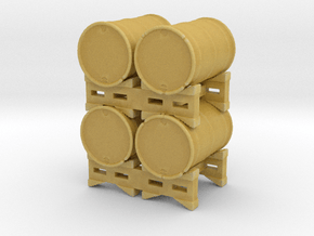 4-55 gal Drums Stack O-scale in Tan Fine Detail Plastic