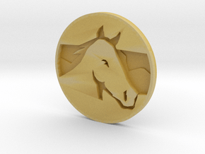 Horse Pendant 2 in Tan Fine Detail Plastic
