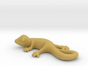 Cute Gecko Keychain in Tan Fine Detail Plastic