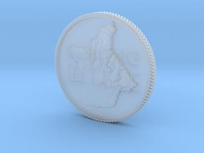Butte Strong Coin in Clear Ultra Fine Detail Plastic