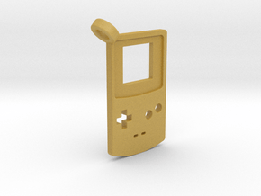 Gameboy Color Styled Pendant in Tan Fine Detail Plastic