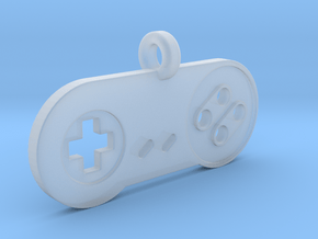 SNES Controller Styled Pendant in Clear Ultra Fine Detail Plastic