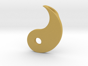 Yin Yang Pendant - Part 2 in Tan Fine Detail Plastic