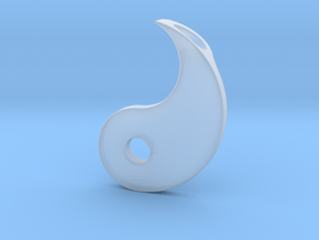 Yin Yang Pendant - Part 2 in Clear Ultra Fine Detail Plastic