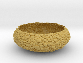 Pebbled Bowl in Tan Fine Detail Plastic
