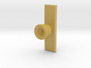 Door Knob with backing plate in 1:6 scale in Tan Fine Detail Plastic