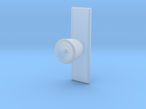 Door Knob with backing plate in 1:6 scale in Clear Ultra Fine Detail Plastic