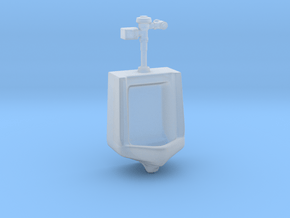 1:18 Scale Urinal with Auto Flush Unit in Clear Ultra Fine Detail Plastic