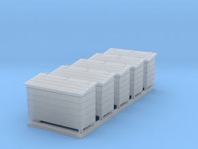 5 O Scale Wood Toolboxes in Clear Ultra Fine Detail Plastic