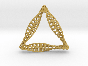 Triangular Pendant in Tan Fine Detail Plastic