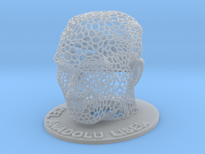 Customizable Name Plate in voronoi Ataturk bust in Clear Ultra Fine Detail Plastic