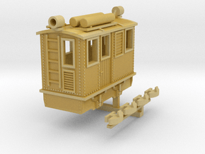 Egger-bahn style narrow gauge boxcab locomotive in Tan Fine Detail Plastic
