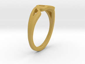 Crown Ring in Tan Fine Detail Plastic