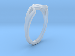 Crown Ring in Clear Ultra Fine Detail Plastic