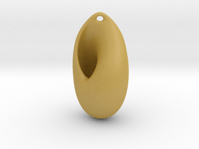 Sudanese Moebius Earring  in Tan Fine Detail Plastic