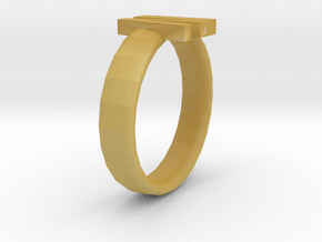 Roman numeral ring in Tan Fine Detail Plastic