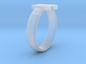 Roman numeral ring in Clear Ultra Fine Detail Plastic
