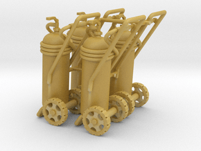 Wheeled fire extinguisher - 1:50 - 4X in Tan Fine Detail Plastic